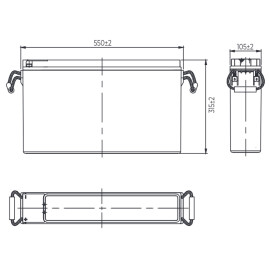 Аккумулятор для ИБП MNB MR 125-12FT (12В/125Ач/AGM)