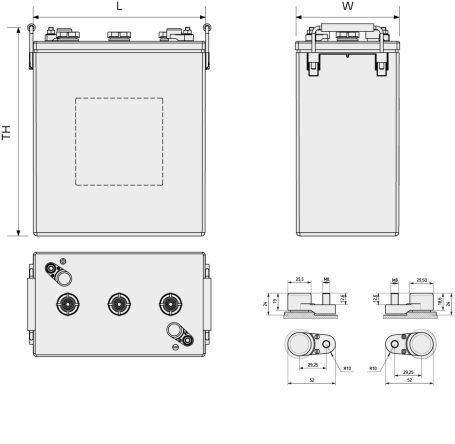 Тяговый аккумулятор Ventura FFT 06 270 (6В/270Ач/Wet)