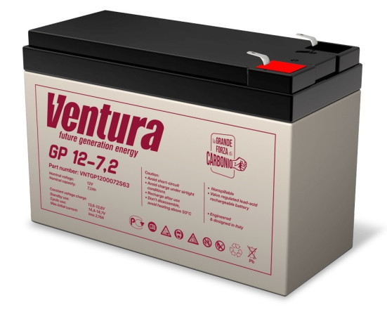 Аккумулятор для ИБП Ventura GP 12-7.2 (12В/7.2Ач-С20/AGM)