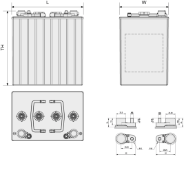 Тяговый аккумулятор Ventura FFT 08 145 (8В/145Ач/Wet)