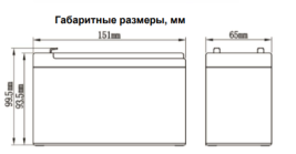 Аккумулятор для ИБП Ventura GP 12-9 (12В/9.1Ач-С20/AGM)