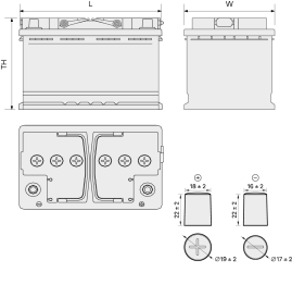 Тяговый аккумулятор Ventura FFT 12 060 (12В/60Ач/Wet)