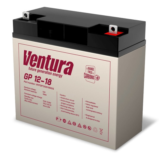 Аккумулятор для ИБП Ventura GP 12-18 (12В/17.5Ач-С20/AGM)