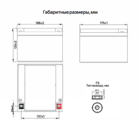 Аккумулятор для ИБП Ventura GP 12-26 (12В/26Ач-С20/AGM)