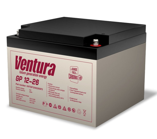 Аккумулятор для ИБП Ventura GP 12-26 (12В/26Ач-С20/AGM)