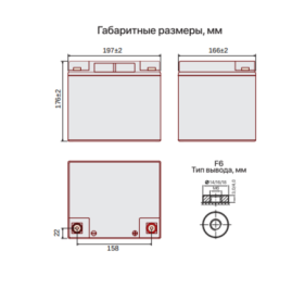 Аккумулятор для ИБП Ventura GP 12-40 (12В/42Ач-С20/AGM)