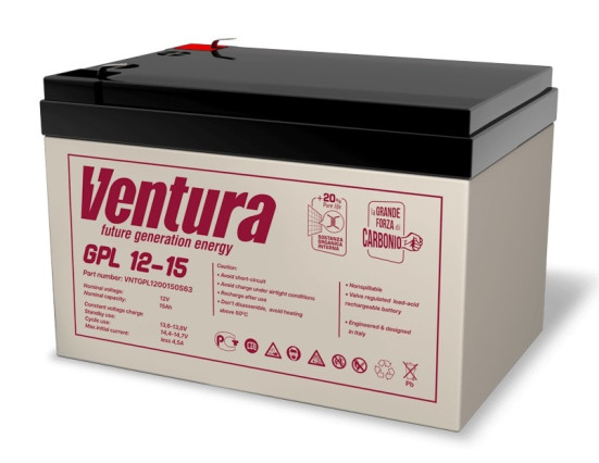 Аккумулятор для ИБП Ventura GPL 12-15 (12В/14Ач-С20/AGM)