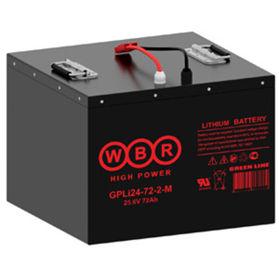 Аккумулятор для ИБП WBR GPLi24-72-2-M (24В, 72Ач, LiFePO4)