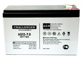Стационарный аккумулятор Challerger AS12-7.0 (12В/7Ач-С20/AGM)