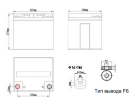 Аккумулятор для ИБП Ventura GPL 12-45 (12В/49Ач-С20/AGM)
