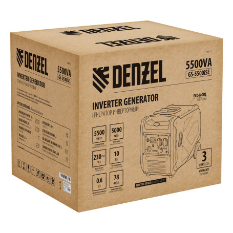 Генератор инверторный Denzel GS-5500iSE