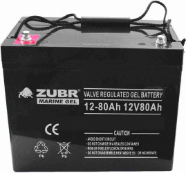 Тяговый аккумулятор ZUBR MARINE GEL NPG 12V 80Ah (12В/80Ач/Gel)