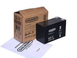 Стационарный аккумулятор Gelbert 6-F-7 (12В/7Ач-C20/AGM)