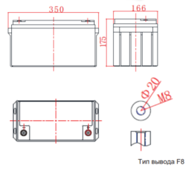 Аккумулятор для ИБП Ventura GPL 12-80 (12В/86Ач-С20/AGM)