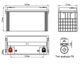 Аккумулятор для ИБП Ventura GPL 12-120 (12В/127.4Ач-С20/AGM)