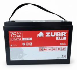 Тяговый аккумулятор ZUBR LiFePO4 24V 75Ah (24В/75Ач/LiFePO4)