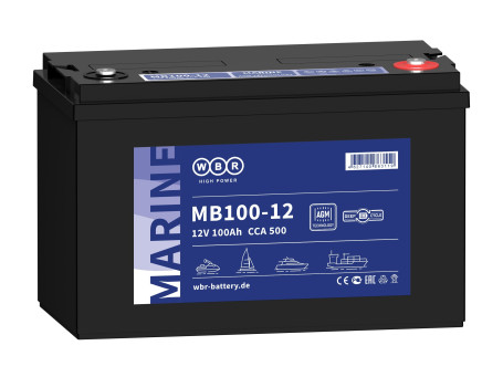 Тяговый аккумулятор WBR MB100-12 (12В, 100Ач, AGM)