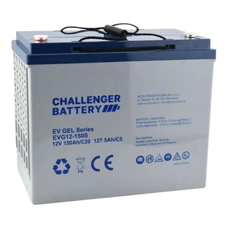 Тяговый аккумулятор Challerger EVG12-150S (12В/127Ач-С5/GEL)