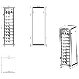 Модуль аккумуляторный MNB Battery LFPT512-50-1C (512В/50Ач/LiFePO4)