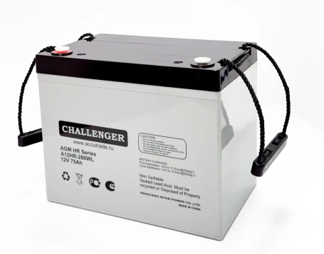 Стационарный аккумулятор Challerger A12HR-280WL (12В/75Ач-С20/AGM)