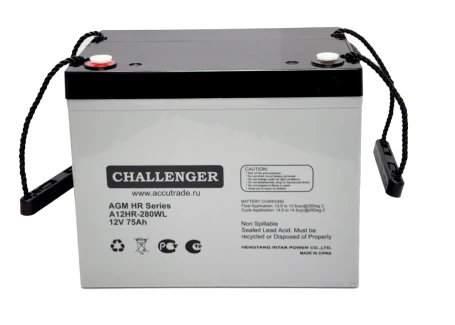 Стационарный аккумулятор Challerger A12HR-280WL (12В/75Ач-С20/AGM)