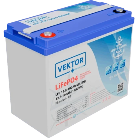Аккумулятор лодочный VEKTOR ENERGY LFP 12.8-100 Marine (12В/100Ач/LiFePo4)
