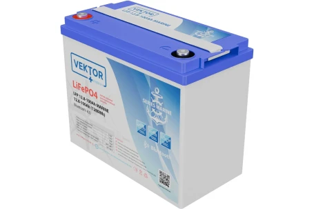 Аккумулятор лодочный VEKTOR ENERGY LFP 12.8-100 Marine (12В/100Ач/LiFePo4)