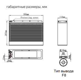 Аккумулятор для ИБП Ventura FT 12-105 (12В/105Ач-С10/AGM)