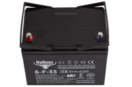 Стационарный аккумулятор RuTrike 6-F-33 (12В/33Ач-C20/AGM)