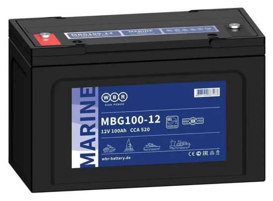 Тяговый аккумулятор WBR MBG100-12 (12В, 100Ач, GEL)