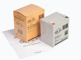 Стационарный аккумулятор SKN 6-GFM-4.5 (12В/4,5Ач-C20/AGM)